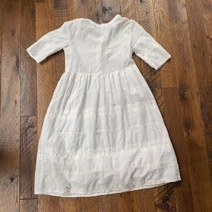 White Embroidered Dress - small